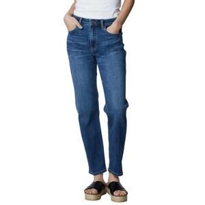 NEW HINT OF BLU high waist slim straight leg jean in myra blue